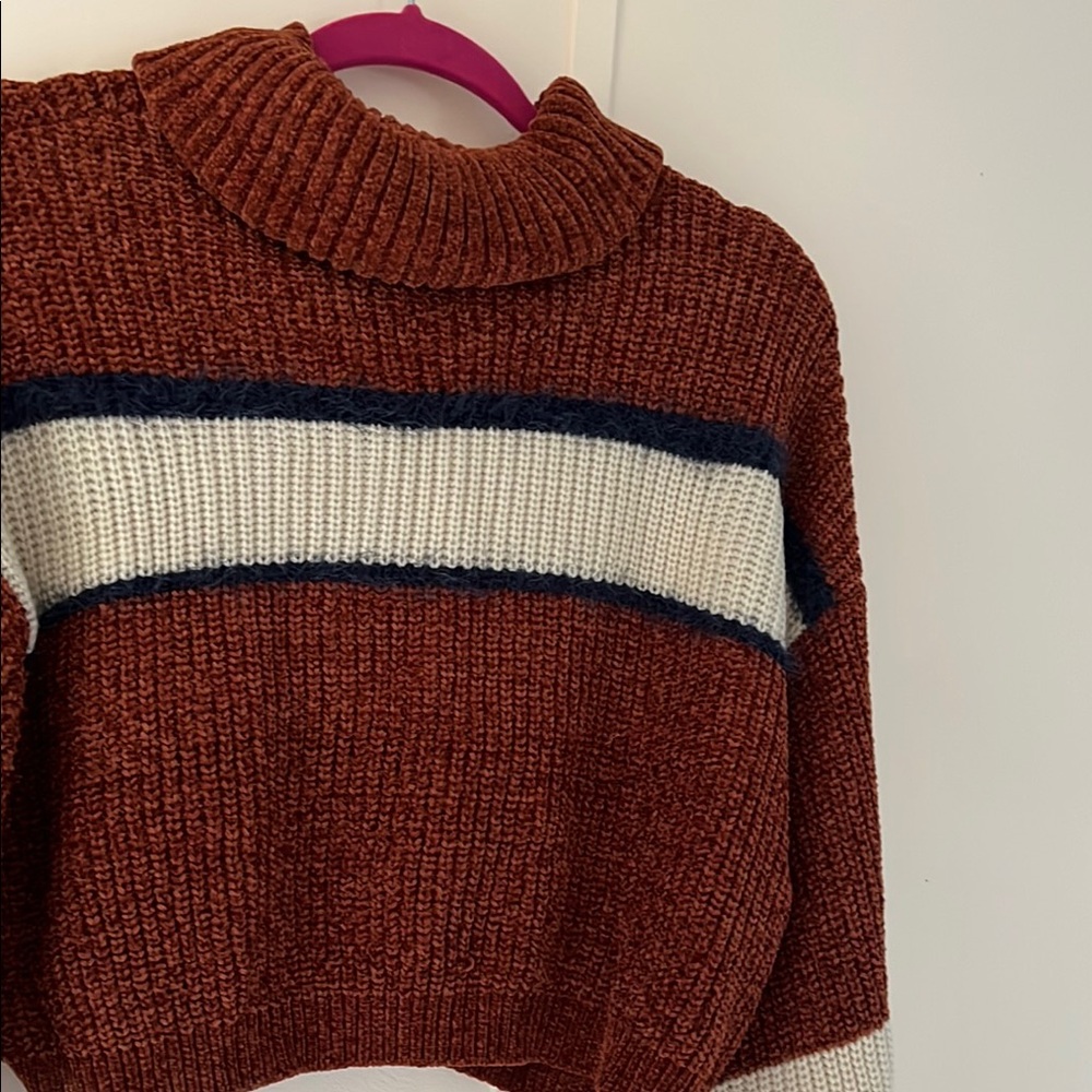 Cozy Brown and White Women's Sweater